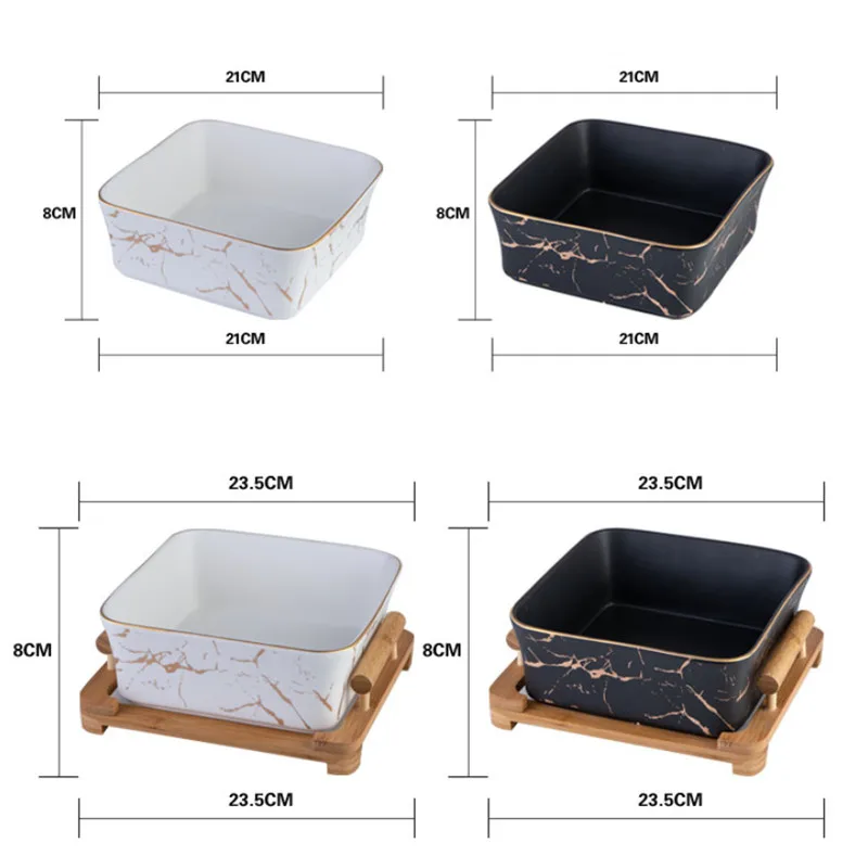 Креативный Европейский мраморный узор черный/белый керамический квадратный