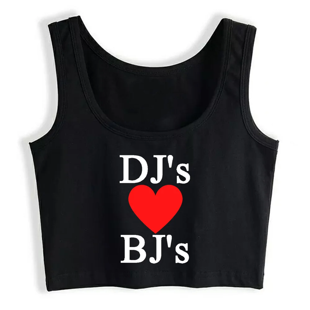 

Crop Top Women Djs Loves Blowjob Grunge Aesthetic Gothic Y2k Tank Top Female Clothes