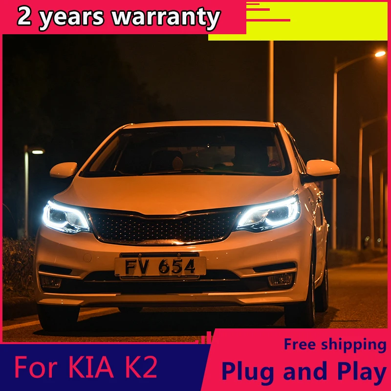 Автомобильные фары KOWELL для Kia K2 2015-2017 светодиодсветодиодный Rio светодиодные DRL