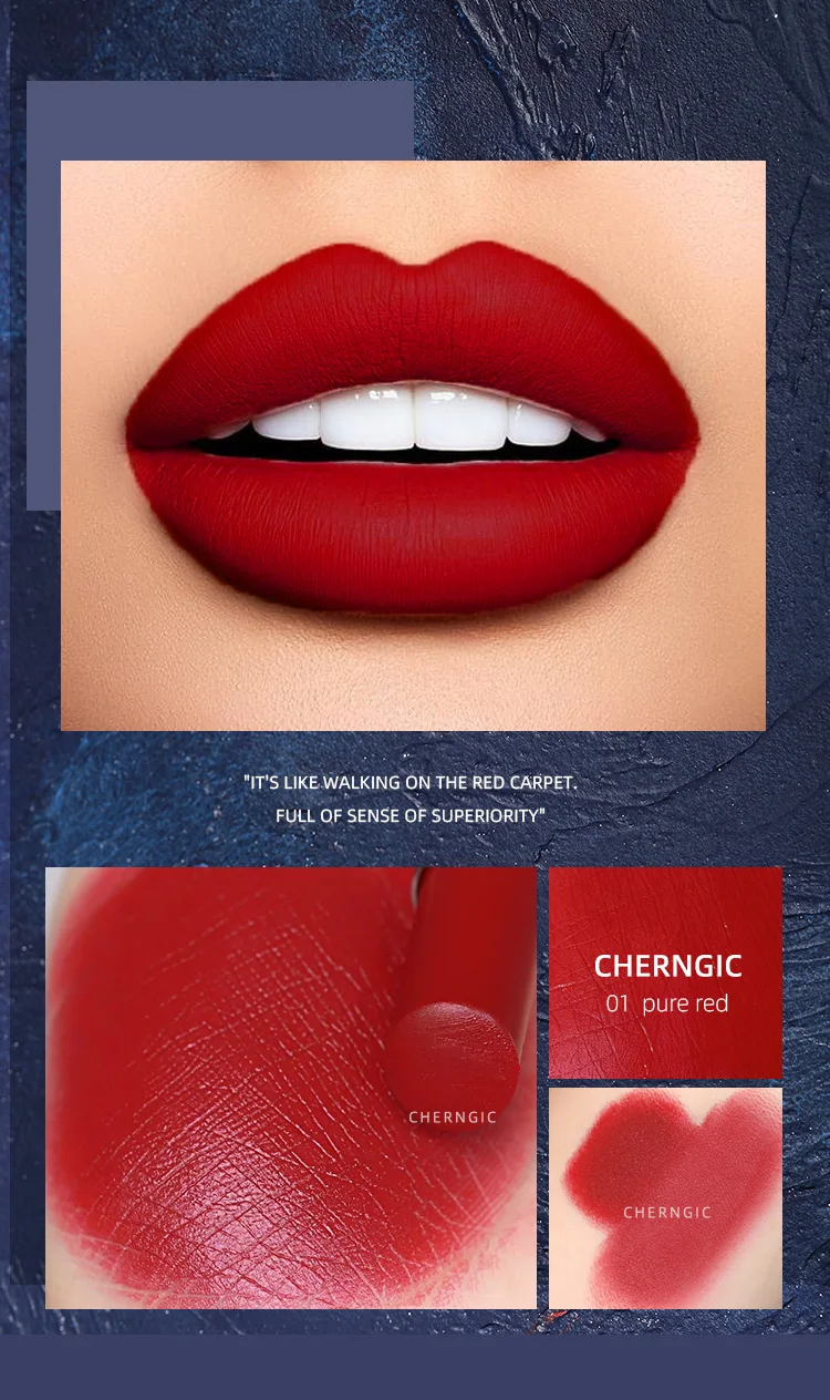 CHERNGIC, набор матовых помад, водостойкая матовая губная помада, губная помада, косметическая, стойкая, красная, коричневая, матовая помада, макияж, набор