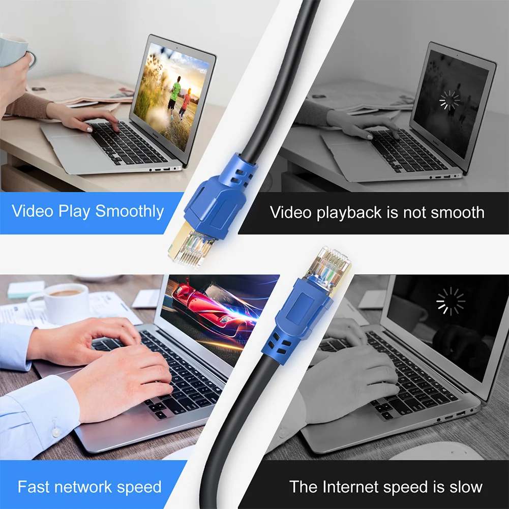 CAT8 RJ45 патч экранированный 40 Гбит/с 2000 МГц Ethernet кабель маршрутизатор ПК офис для