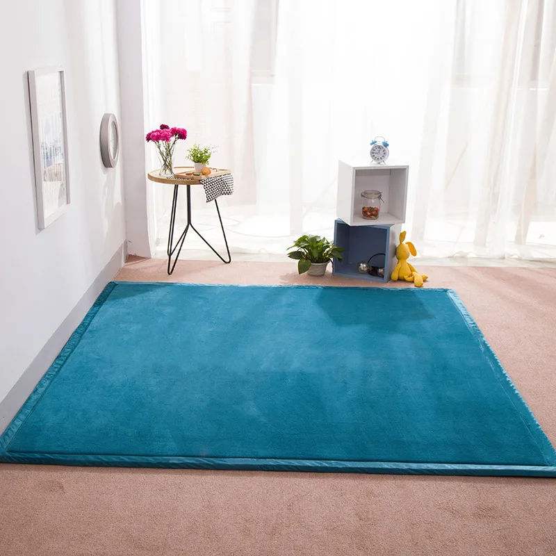 

Children crawling carpet Thick coral fleece carpet tatami mat living room bedroom carpet baby bedside rug Room Bay Window Mat