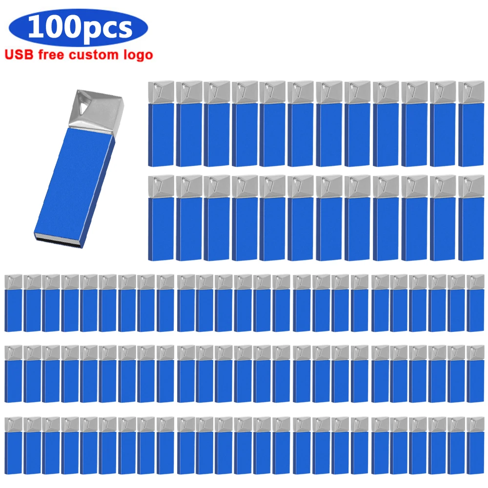 

USB-флеш-накопитель 100 шт./лот с логотипом на заказ, металлическая флешка, 4 ГБ, 8 ГБ, 16 ГБ, 32 ГБ, 64 ГБ, 128 ГБ, водонепроницаемый USB-накопитель 2,0, карт...