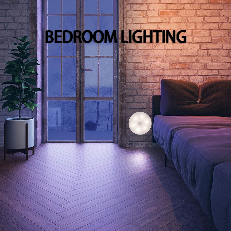 

2021 LED Sensor Night Light PIR Infrared Motion Bulbs Auto On and Off Closet Battery Power For Cupboard Home Wall Lamp Cabinet