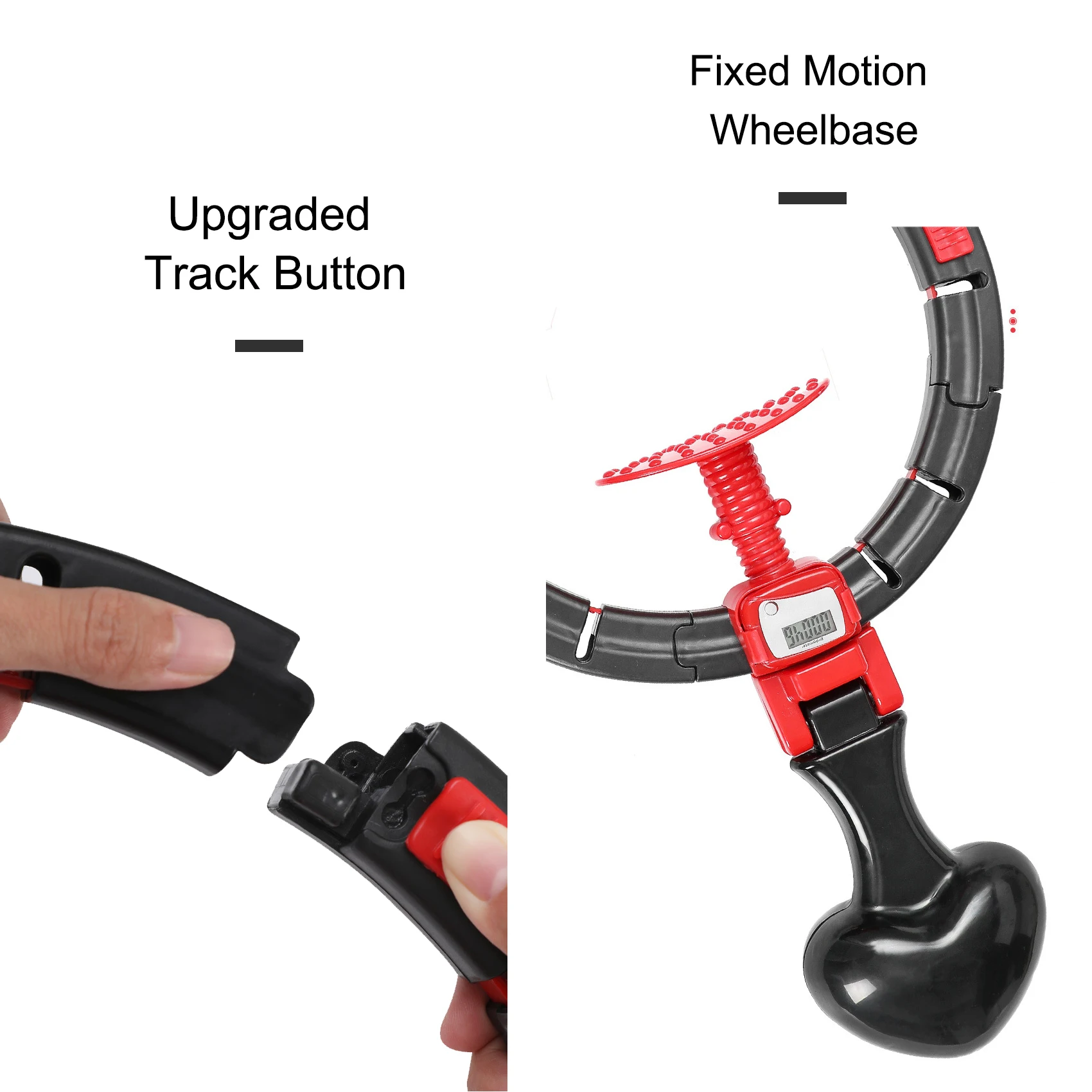 

Intelligent Weighted Fitness Hoop Massage Hoop Exercising 360 Auto-Spinning 2 in 1 Abdomen Fitness Equipment Weight Loss