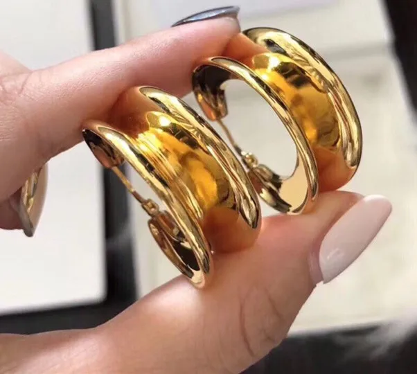 Лидер продаж Модные вечерние ювелирные изделия золотые серьги известная марка