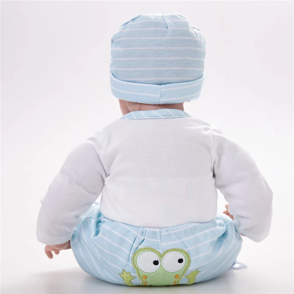 

Reborn Baby Doll 55cm Full Body Silicone Realistic Newborn Baby Dolls with Clothes and Toy Accessories Gift for Kids