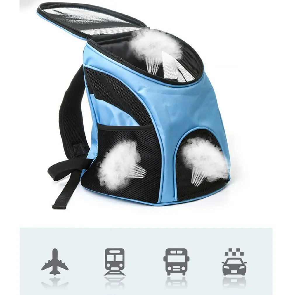 

Breathable Mesh Pet Backpack Double Shoulder Travel Backpack Outdoor Pet Dog Carrier Bag with Adjustable Straps Pet Supplies
