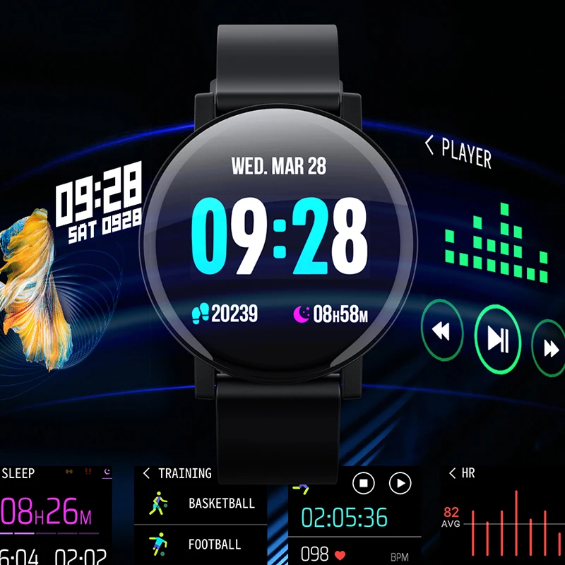 

Fashion Smart Wristband Blood Pressure Heart Rate Monitoring Calorie Sports Pedometer Health Band Bluetooth Information Reminder