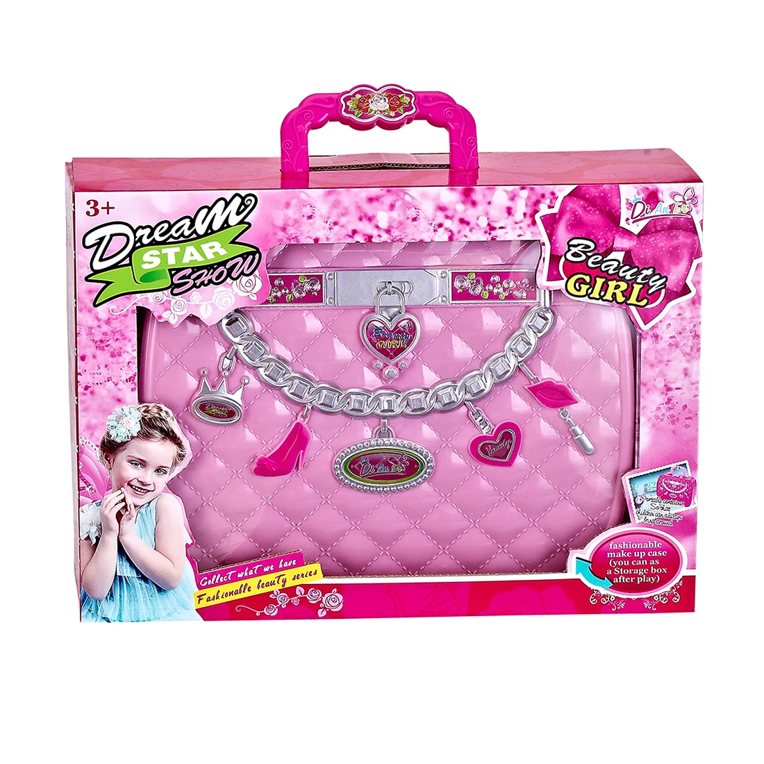 

New Arival 12Pcs Children Pretend Play Makeup Cosmetic Toys - Pink