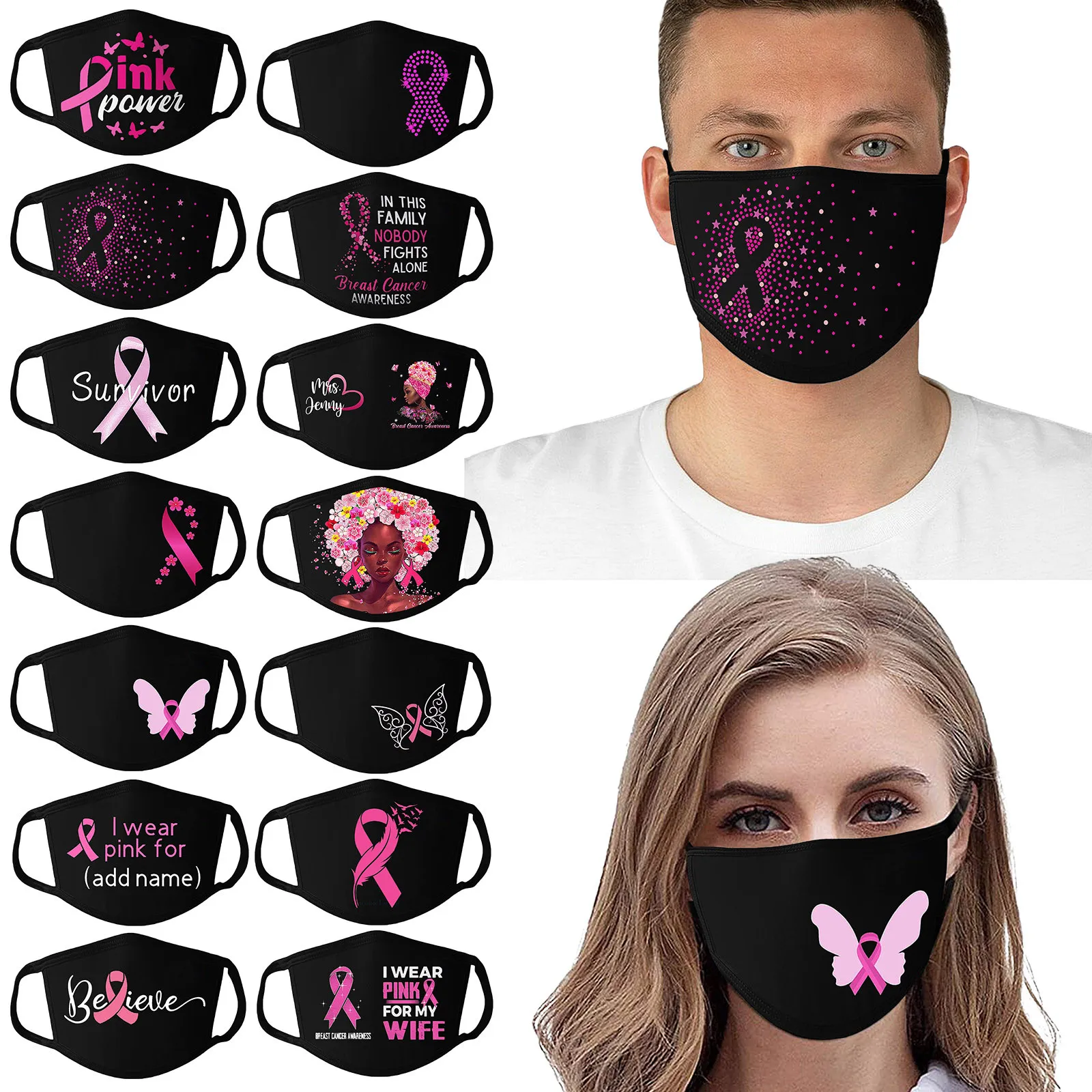 

1Pcs Women Man Adult Color butterfly Face Mask Washable Reusable Protective Dustproof Mouth Face Cover mondkapjes wasbaar