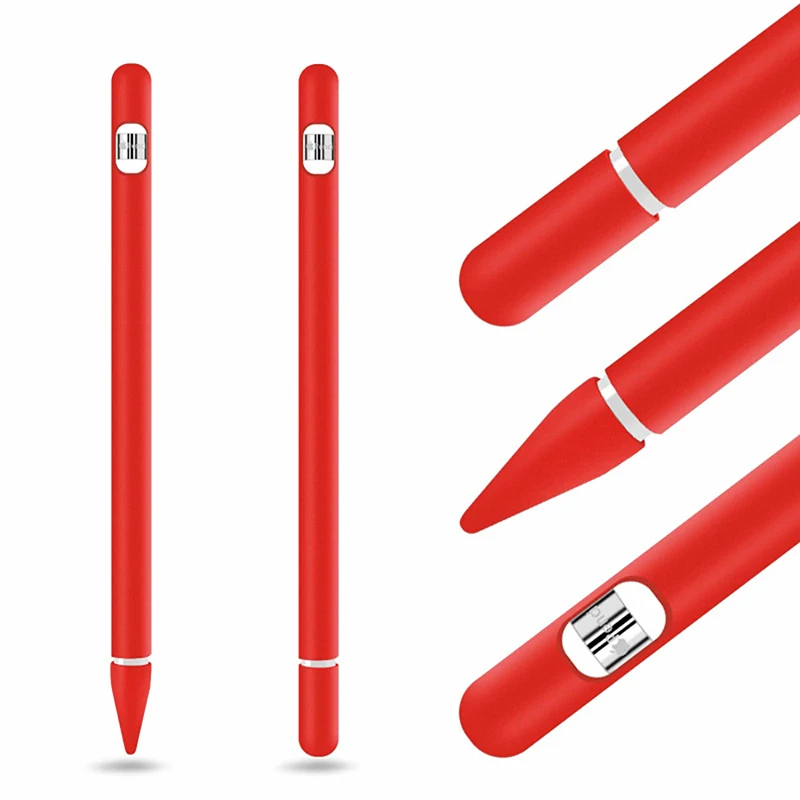 

Colorful Soft Silicone Compatible For Apple Pencil Case Compatible For iPad Tablet Touch Pen Stylus Protective Sleeve Cover