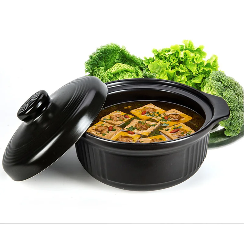 2L/3L японская керамическая кастрюля для кухни, керамическая мультиварка, суповарка, кастрюля, кухонная посуда, газовая плита, высокая термостойкость