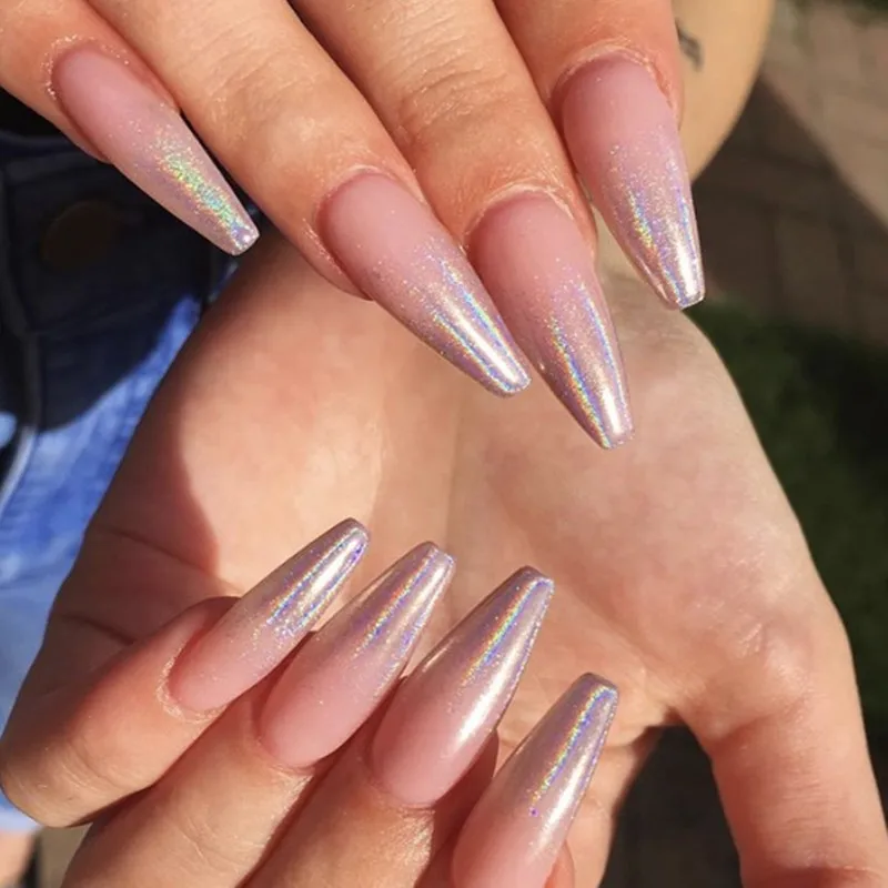 1 5 г/кор. Блестящие Блестки для ногтей порошок радужные ногти блеск пыль хром