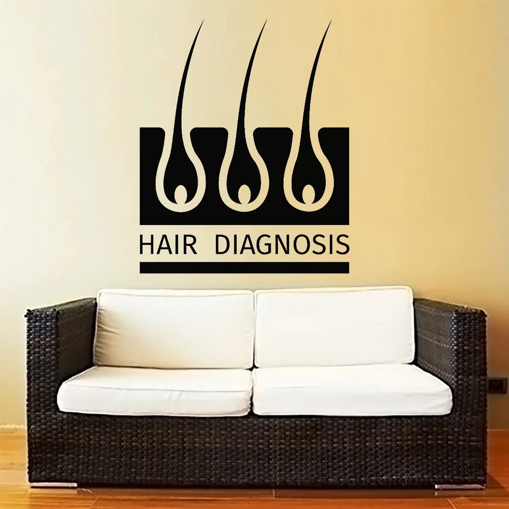 

Настенные виниловые наклейки C833 с диагностикой волос, наклейка на стену для здорового образа жизни, дерматологии, салона, украшение для дом...