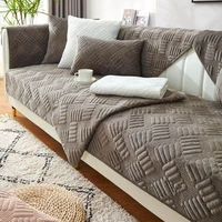 sofa cushion simple modern crystal velvet non slip cushion winter short plush thick sofa cover cover towel