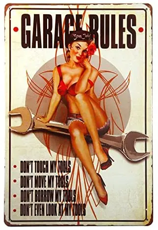 

Надпись «Правила гаража» для девушек, отличный инструмент для гаража или магазина с подходящими правилами