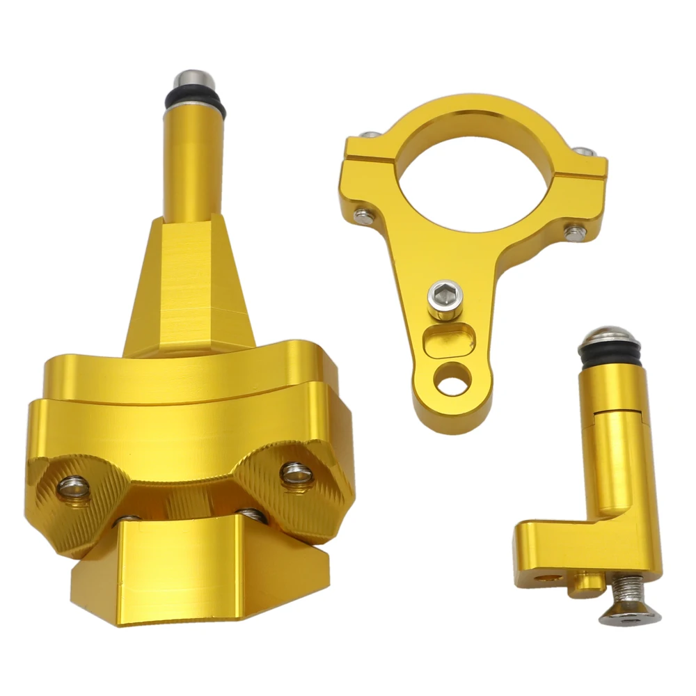 Gold support CNC алюминиевые аксессуары для мотоциклов амортизатор рулевого механизма стабилизировать контроль безопасности для kawasaki Ninja400 ninja 400 Z400 ZX-4R ZX4R - Цвет: Gold support