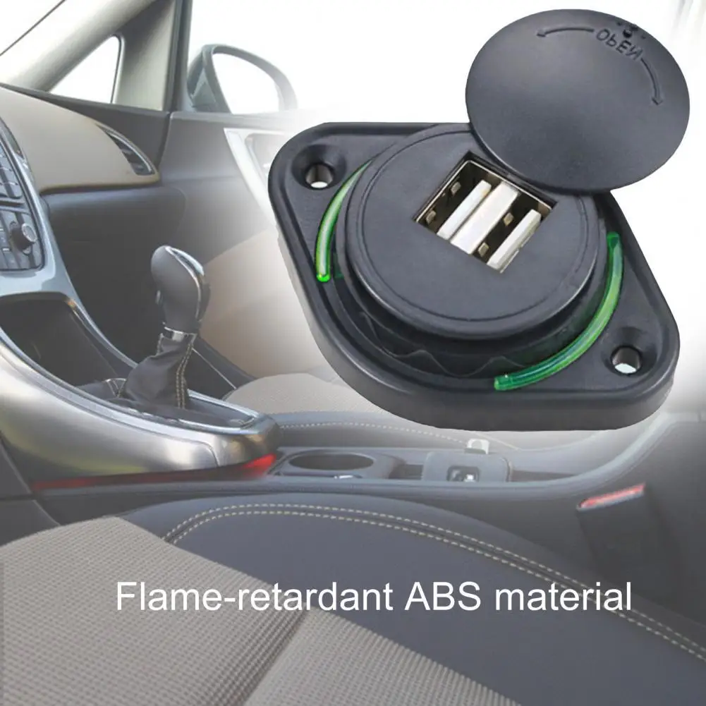 

Автомобильное зарядное устройство с двумя USB-портами, 12-24 В, а, светодиодный мини-адаптер для быстрой зарядки автомобиля