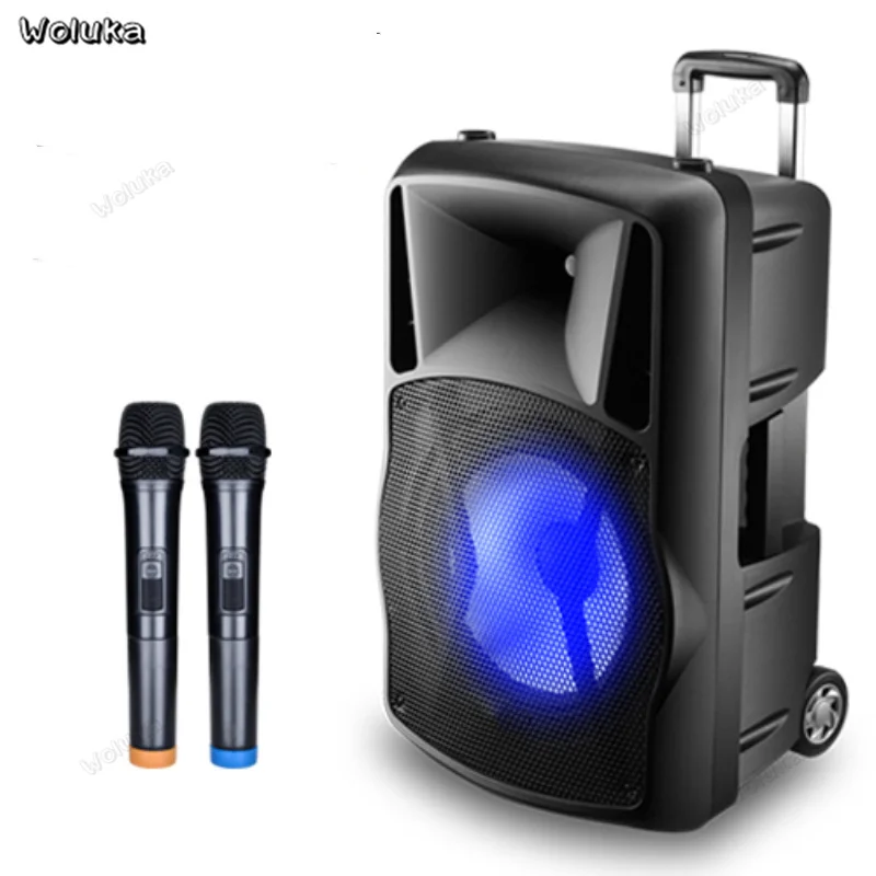 Bluetooth супермощный Стереодинамик уличный динамик на колесиках колонка для