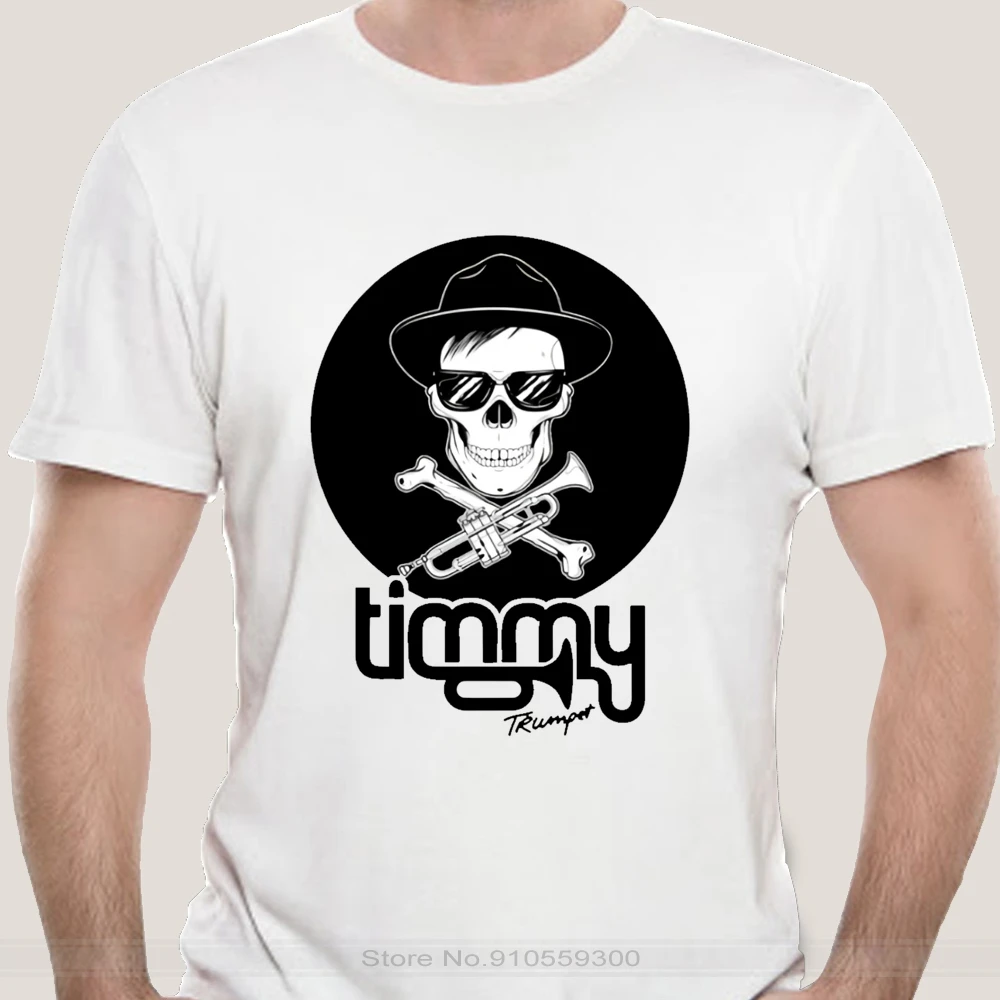 Художественная футболка Timmy с изображением трубы черепа timmy труба edm dj