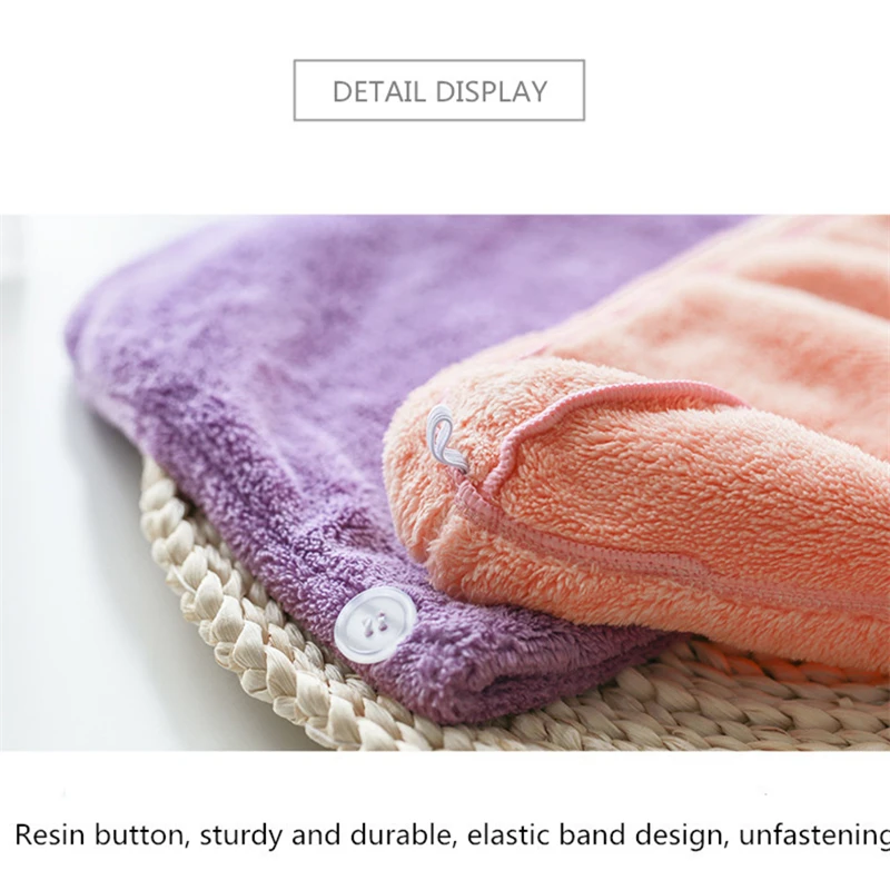 

Hair Drying Towel For Hair Microfibre Towel Wrap After Shower Quick Dry Hair Hat Cap Turban Head Wrap large Bathing Tools 28x65