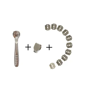 Новинка, нержавеющая сталь, бритва для кожи ног, кукуруза, резак для кутикулы, средство для удаления респираторного педикюра, пилка для ног, мозоли, 10 лезвий, инструмент для ухода за ногами