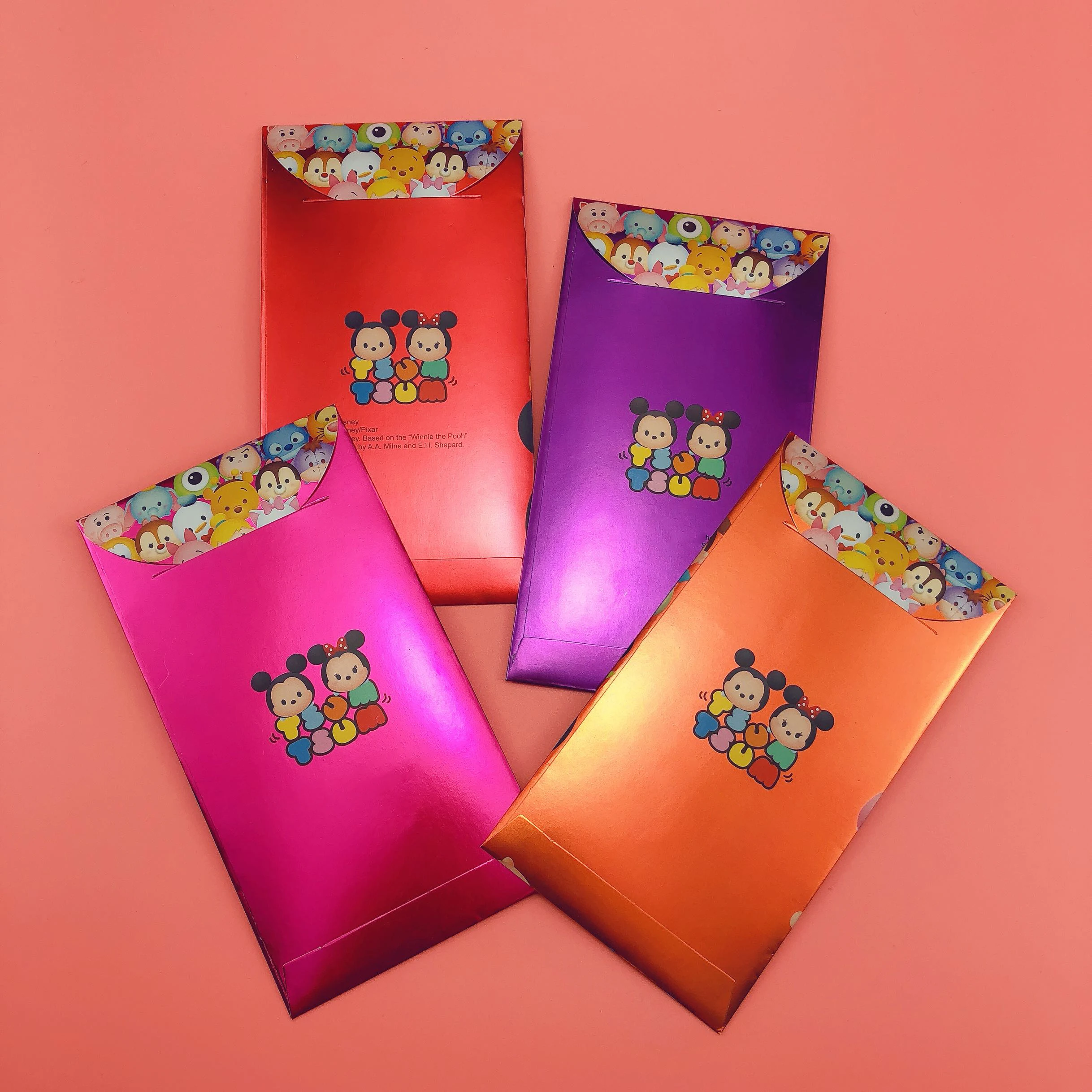 10 упаковок 60 шт мультяшный Микки Минни Ститч медведь толстая бумага красная