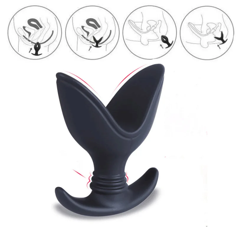 Анальная пробка анкерный анкер с открытым задником мягкий силиконовый массажный