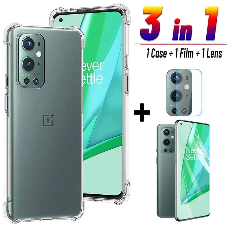 

Shockproof Case For Oneplus 9 Pro Case Hydrogel Film Oneplus 8 Pro 8T Silicone Case Camera Lens Protective Case For Oneplus Nord
