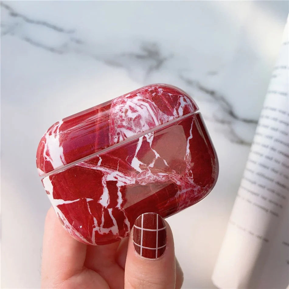 1123P Чехол для наушников для Apple Airpods Pro, чехол с мраморным рисунком, силиконовый чехол для Apple Air Pods Pro 3, Наушники Earpods, зарядная коробка - Цвет: 1123P