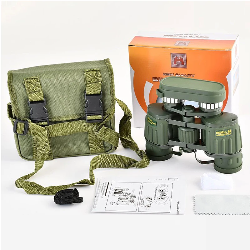

8X42 Binoculars Hd Telescope Scope Green Coated Objective Wide Field Binoculars Hunting with Low Light Night Vision Telescope