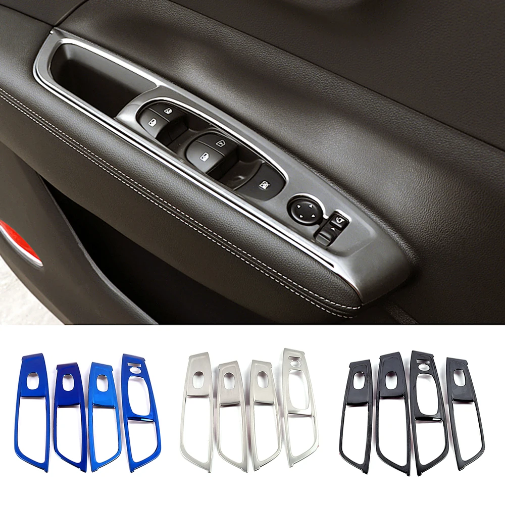 

For Renault Koleos 2017-2020 LHD Inner Door Armrest Window Lift Switch Button Panel Cover Trim Stainless Steel For Samsung QM6