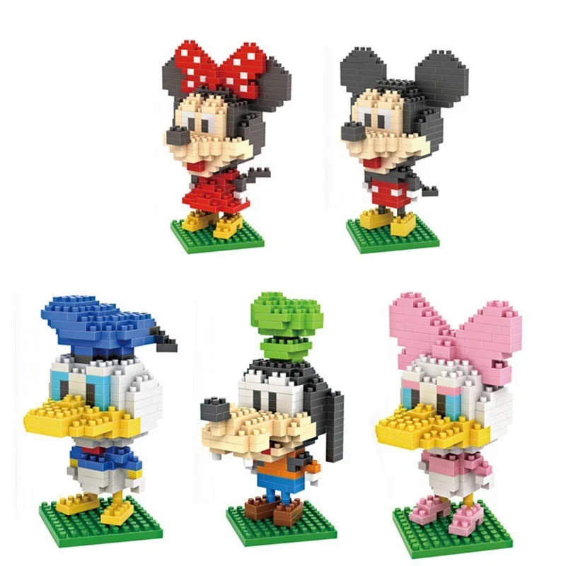 Микки Disney 260 шт. Дональд Дак Гуфи мультфильм мини микро алмазные частицы