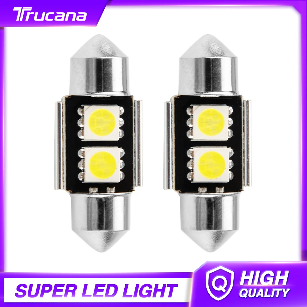 

2 шт., светодиодные лампы для чтения салона автомобиля, 31 мм, 12 В, 5050 к