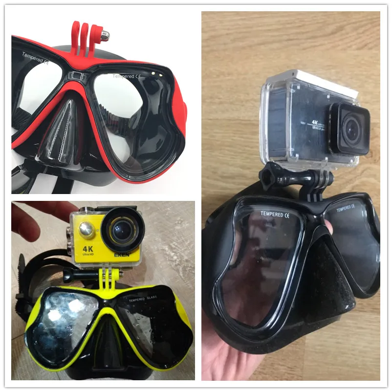 Маска для дайвинга Gopro водонепроницаемая маска из стекла Hero Series 5/4/3 +/3/2/1/SJ4000 /Xiaomi yi|diving mask sj4000|mask for divingmask |