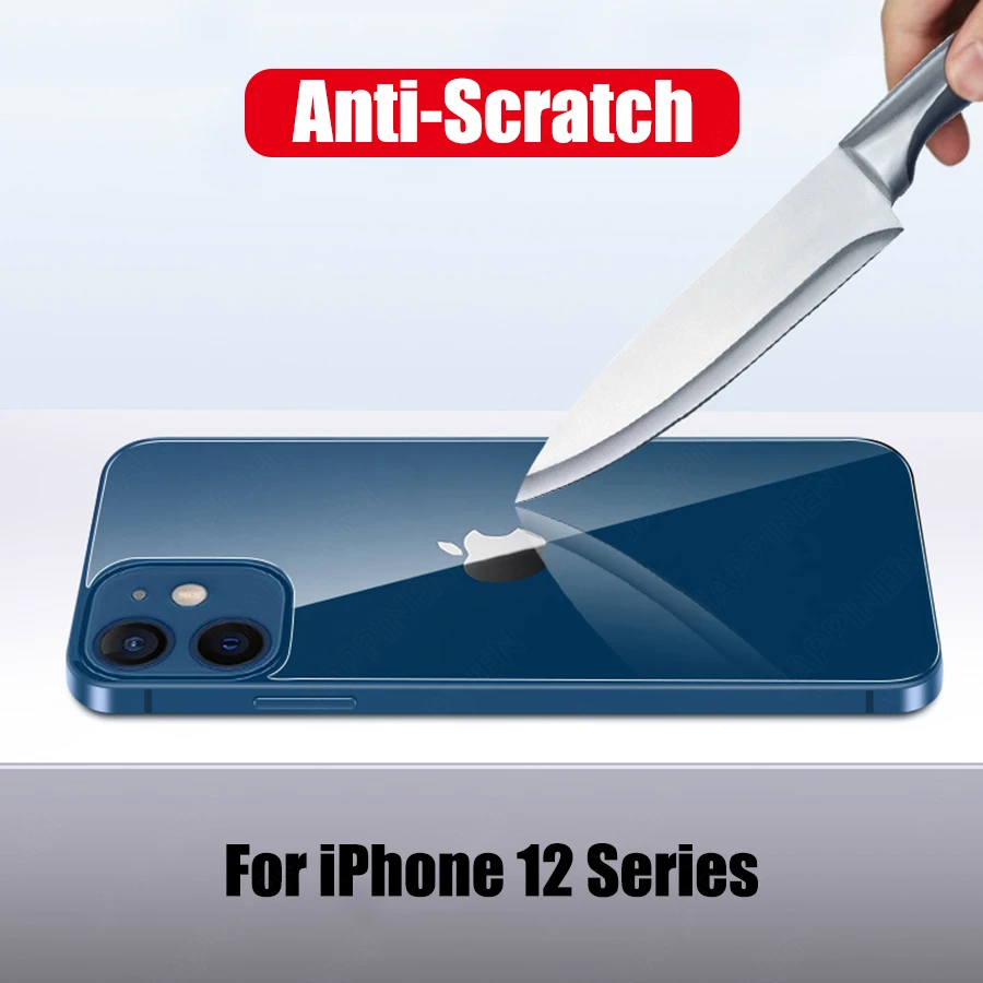RUZSJ 3 in 1 Front and Back Tempered Glass On For iPhone 13 Pro Max Screen Protector + Camera Lens Glass For iPhone 12 Pro Mini