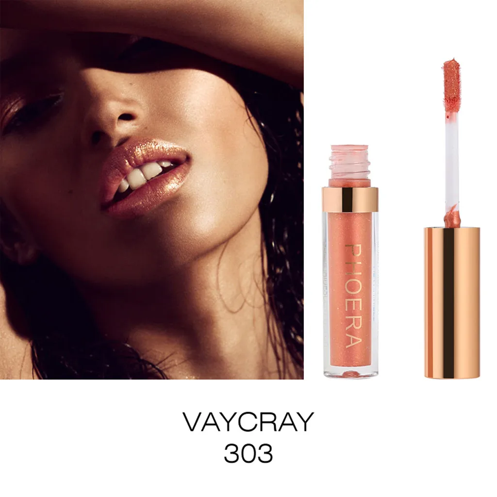 Радужный матовый Блестящий жидкий Блеск PHOERA Матовый Металлический для губ| |