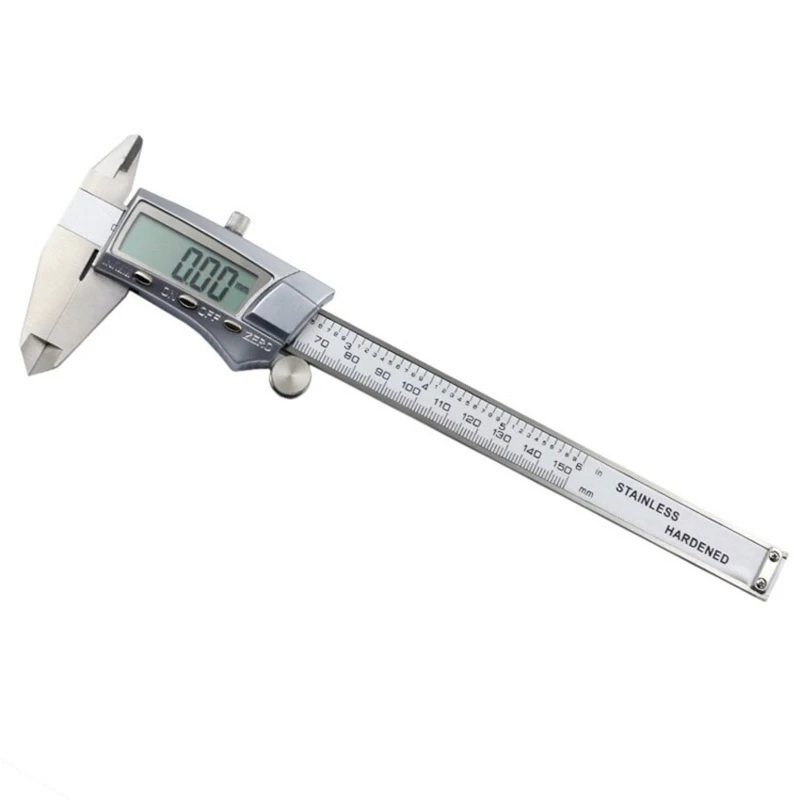 only a caliper Нержавеющая сталь 150 мм 6 дюймов цифровой Электронный штангенциркуль металлический электронный цифровой штангенциркуль инструмент измерения микрометр - Цвет: only a caliper
