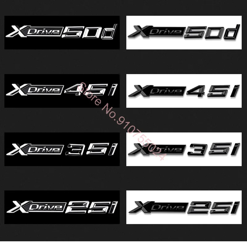 

New XDrive 20i 25i 28i 30i 35i 40i 50i Fender Emblem Badge for BMW New X1 X2 X3 X4 X5 X6 X7 Car Styling Trunk Sticker