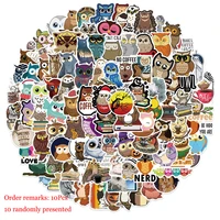 103050100pcs cartoon mixed cute owl waterproof stickers fridge phone laptop luggage wall notebook graffiti toys gifts