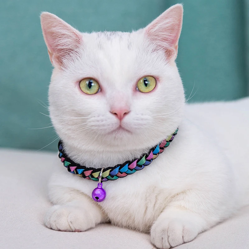 Творческий Тканый Ожерелье с котенком регулируемый собачий ошейник для домашних