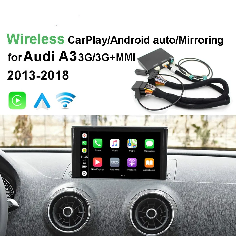 2019 автомобильный тв 12 в Apple CarPlay Android авто радио дешифрователь для Audi A3/B9 MMI