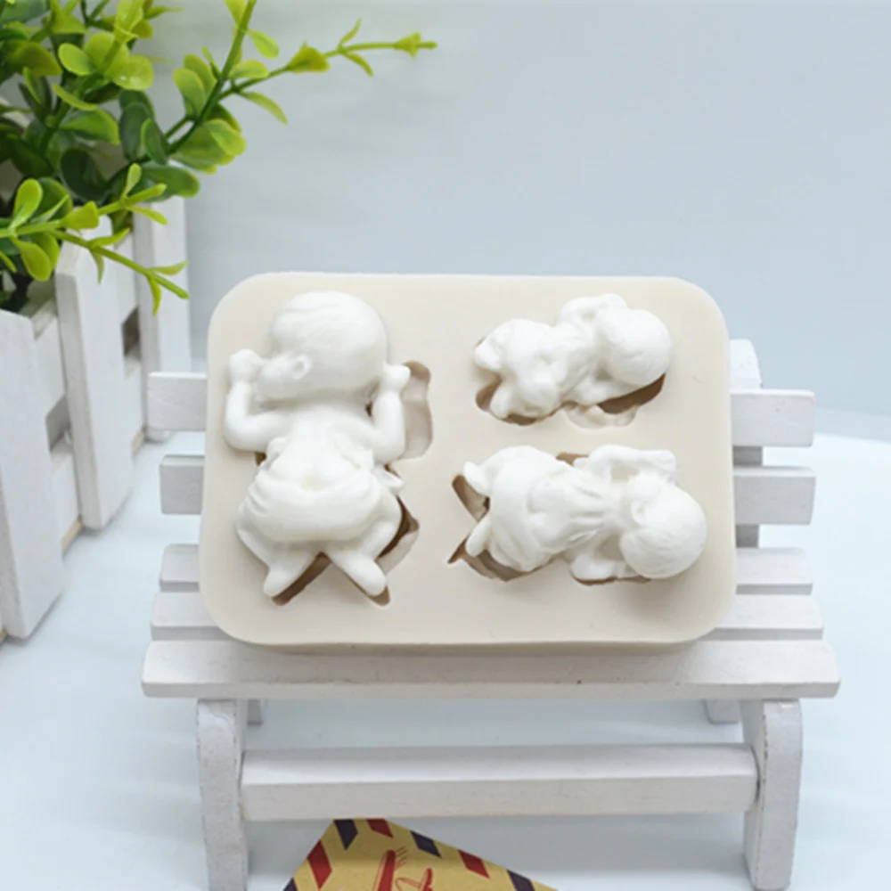 Luyou 3D спящие Детские Силиконовые формы для мастики инструменты украшения торта