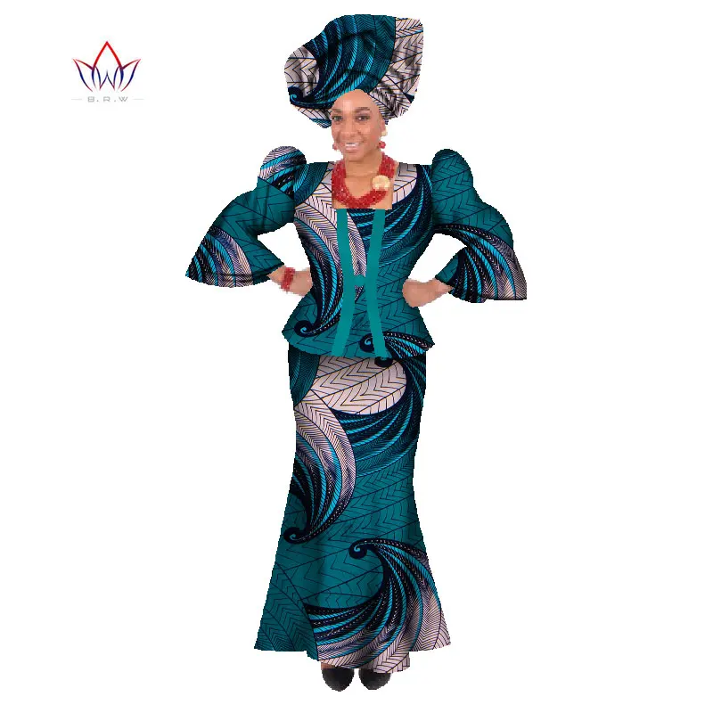 Традиционная африканская одежда с принтом Дашики Женский комплект из 2 предметов