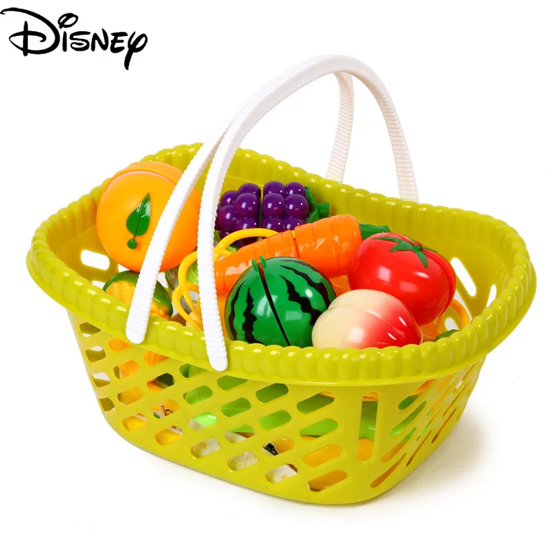 

The original Disney fruit cut toy luxury fruit and vegetable basket baby cut vegetables Velcro cutting board kitchen toy