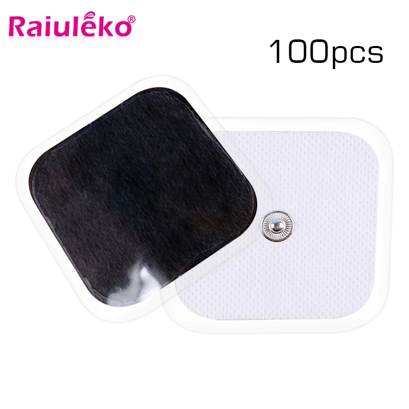 100 шт белые электродные подушечки для электрических Десятки Акупунктура