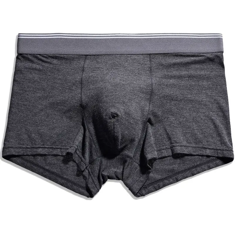 Трусы-боксеры мужские из модала дышащее нижнее белье мягкие серые большие