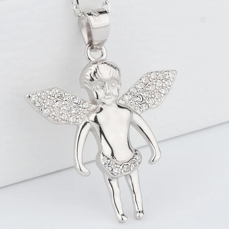 

Sodrov 925 пробы серебро маленький ангел кулон ожерелье 925 серебро ангел мальчик ожерелье ювелирные изделия