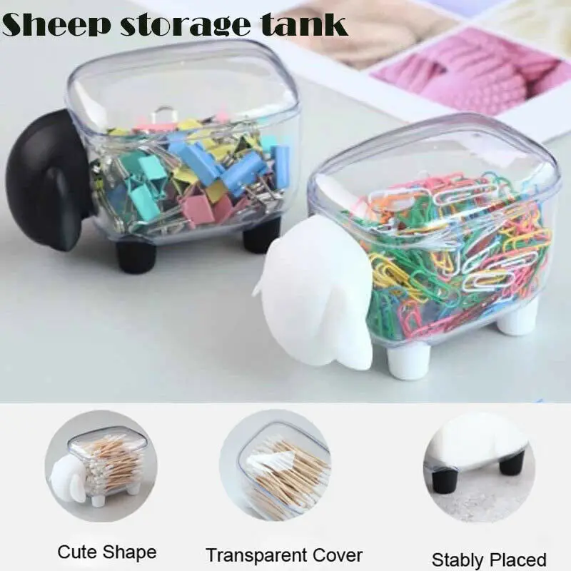 1 шт. маленький бачок для хранения овечек пластиковый Настольный ящик ватный